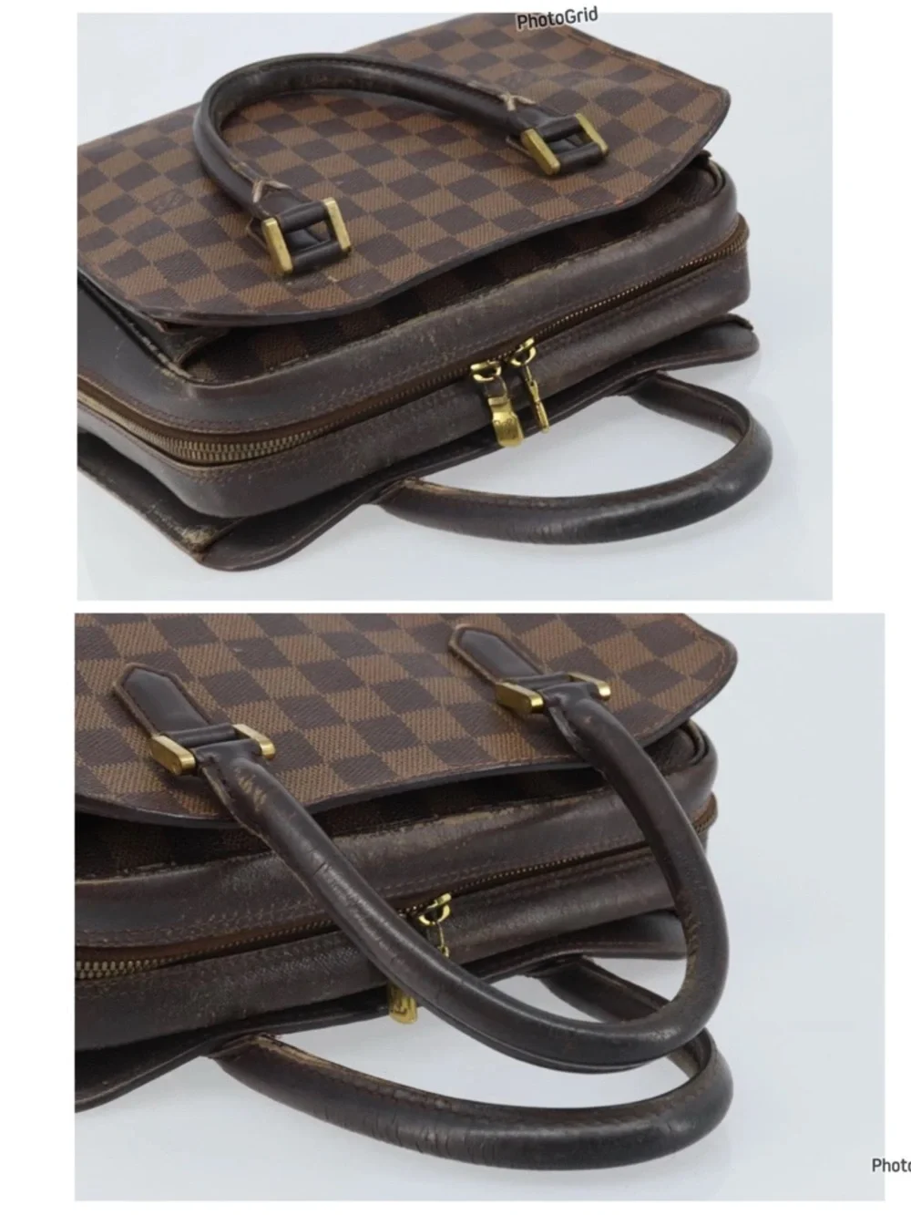 LOUIS VUITTON Triana Handbag Damier Ebene Vintage Y2K 90s